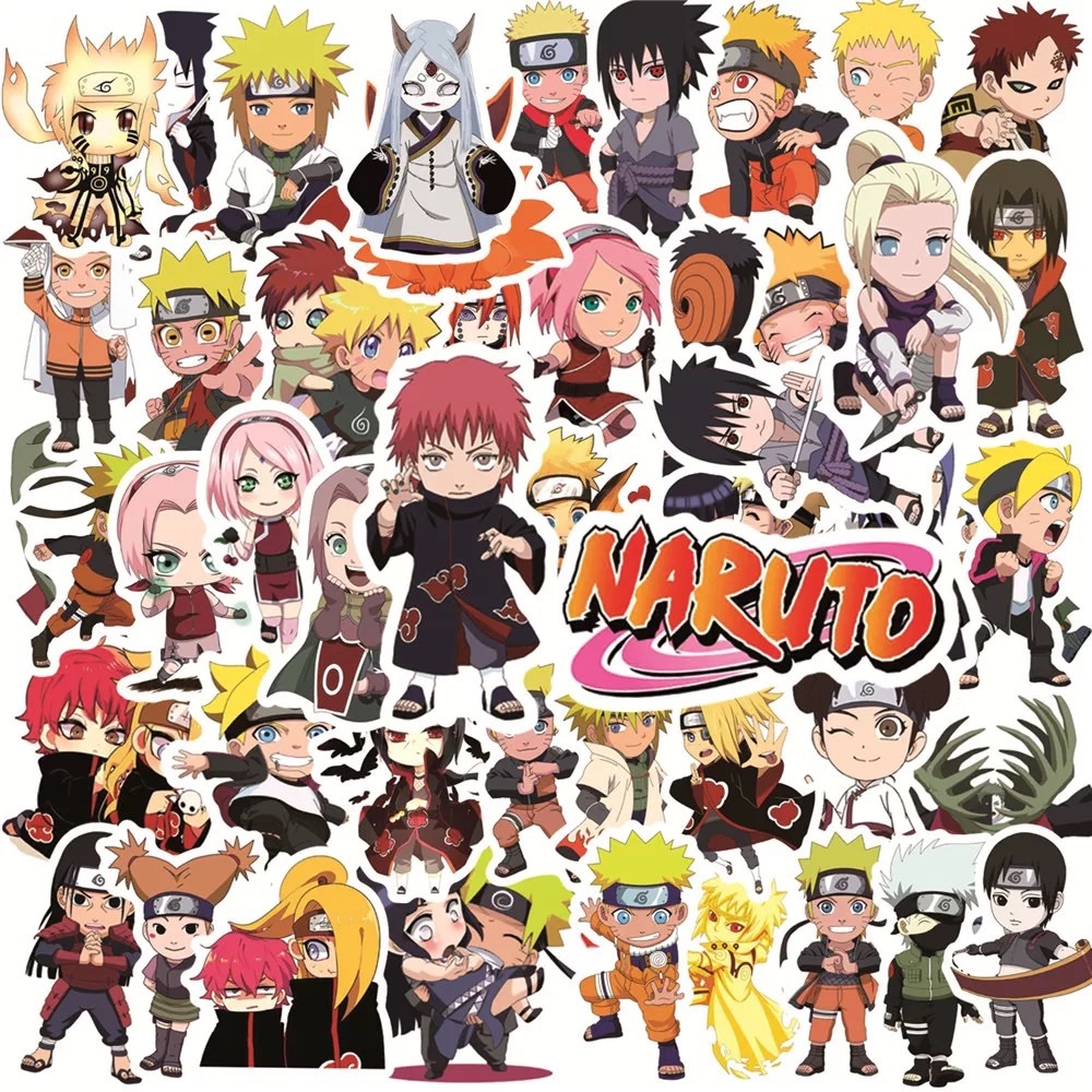 50pcs Naruto Waterproof Vinyl Decal Stickers